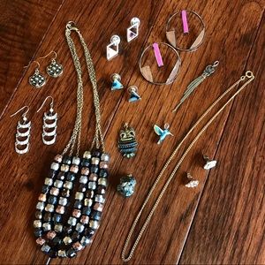 Bundle Lot 🦉🎁 Charms Necklace Earrings Misc.